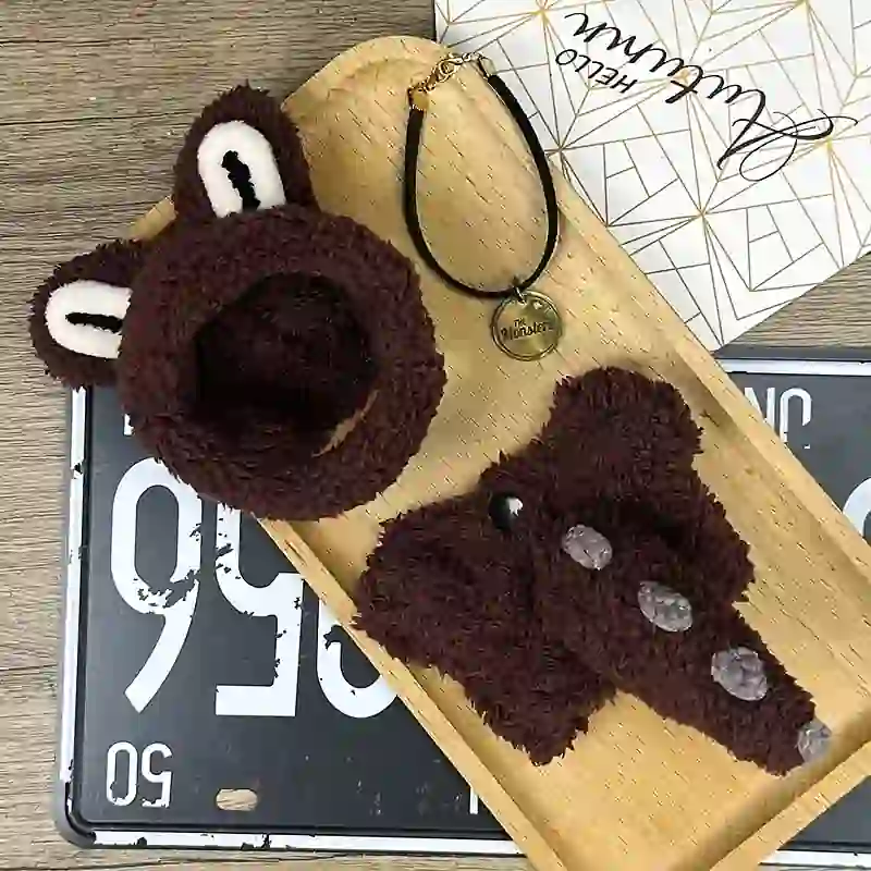 15 17cm labubu doll bunny monster costume outfit with bat wings and tail