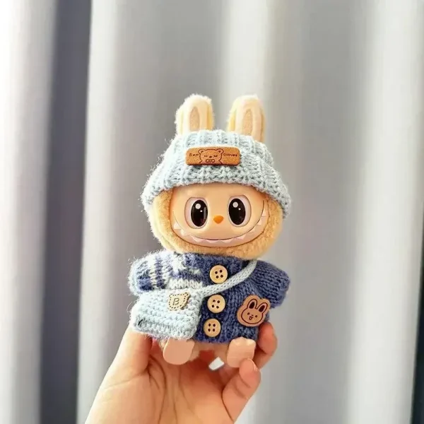 15 17cm labubu doll clothes outfit in pastel colors