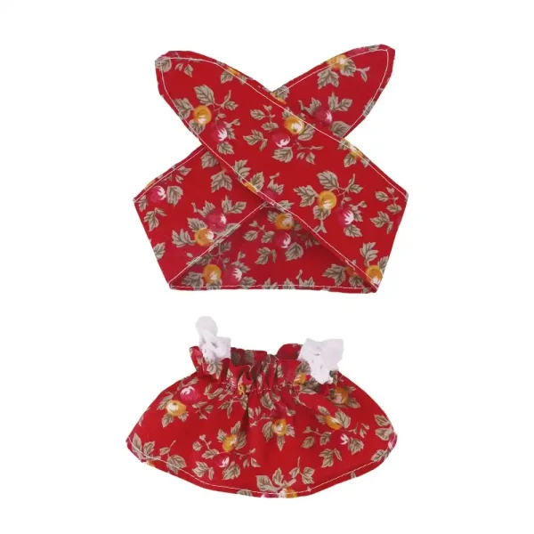 15 20cm doll compatible floral bunny dress outfit