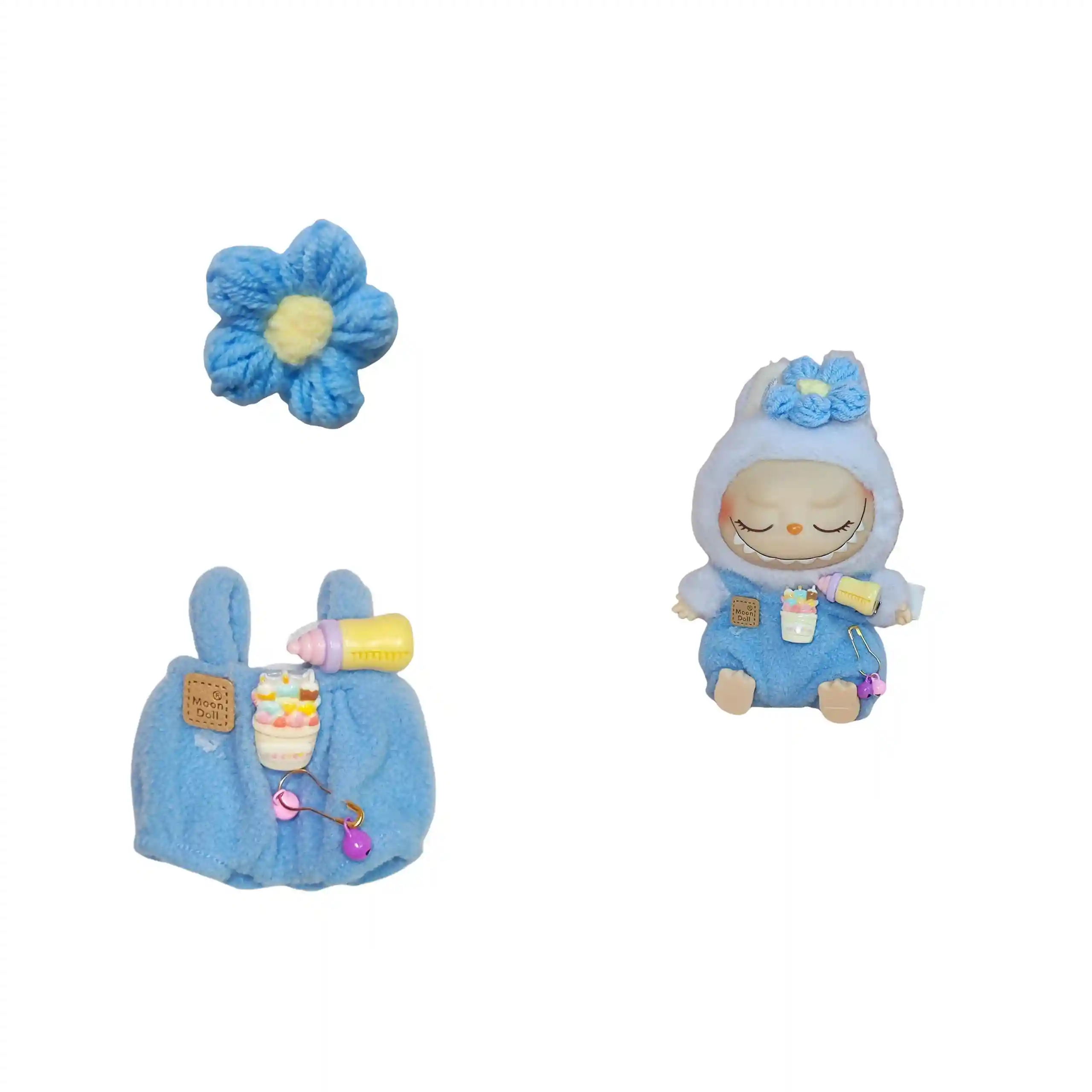 15 17cm labubu doll bunny outfit easy to put on and off