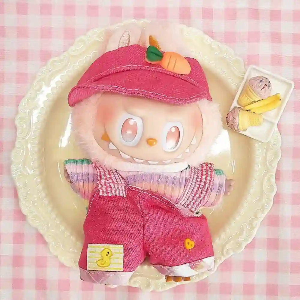15 17cm labubu doll clothes outfit set whimsical duck applique