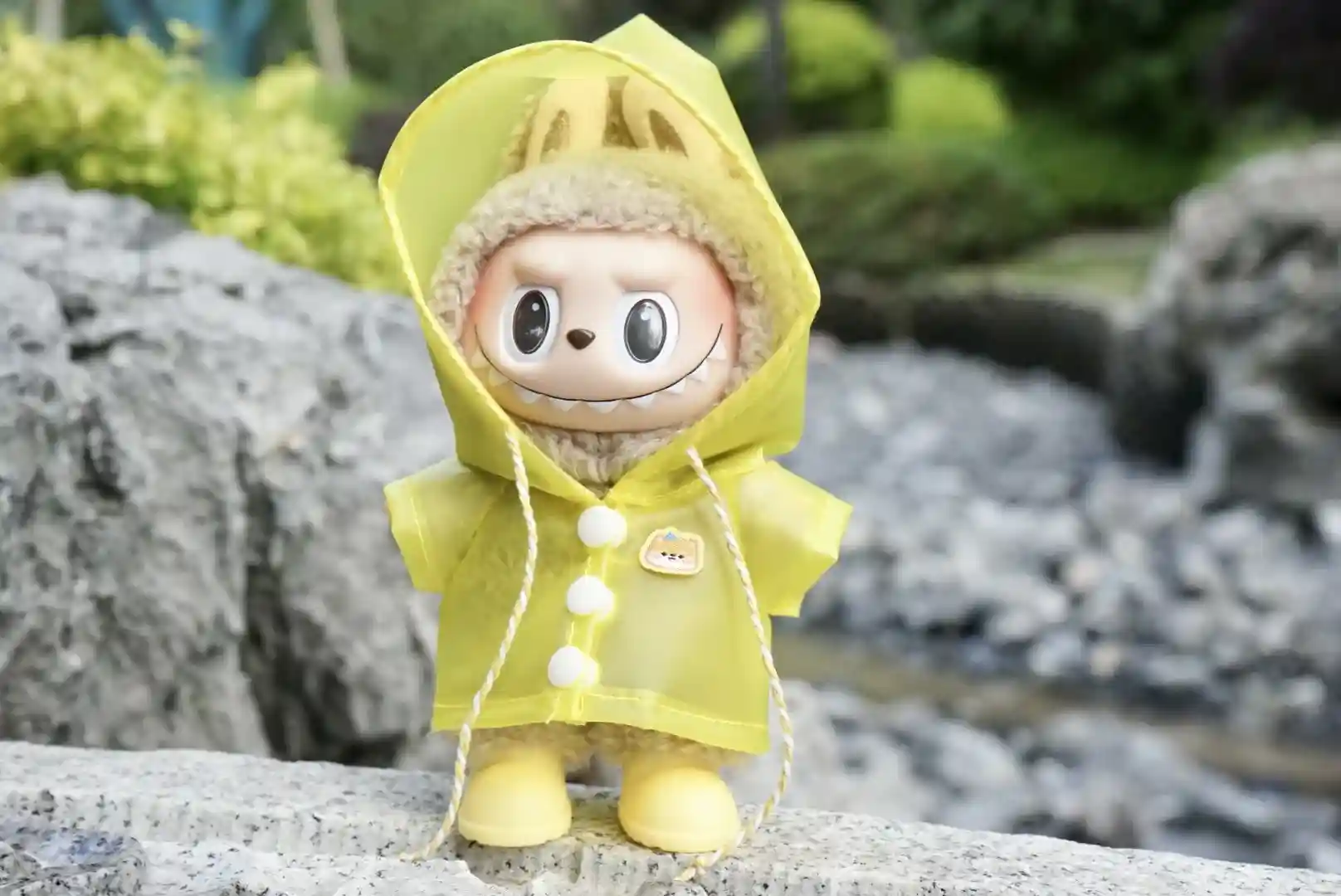 15 17cm labubu doll raincoat outfit rainy day protection