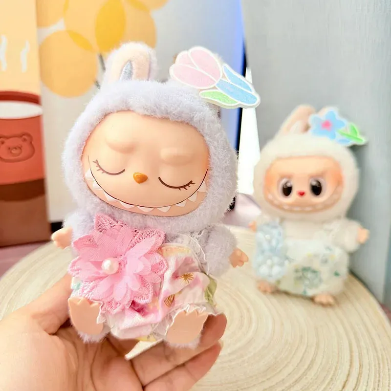 15 17cm labubu i ii doll clothes floral dream jumpsuit