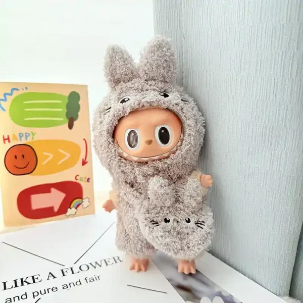 15cm 17cm labubu doll clothes cute animal plush accessories
