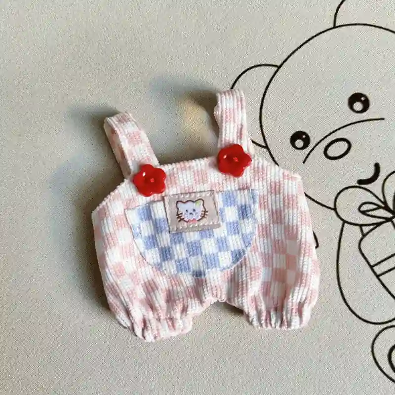15cm 17cm labubu doll clothes perfect fit overalls and hat