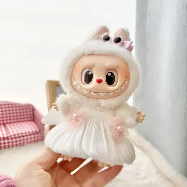 15cm 17cm labubu doll costume set angel devil themed outfits