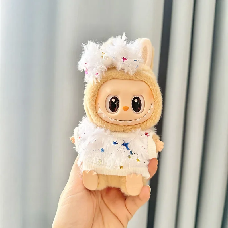 15cm 17cm labubu i ii idol doll starry night sweater set