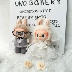15cm and 17cm labubu doll halloween dress and hood
