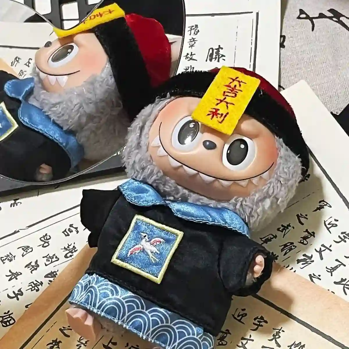 17cm Labubu Chinese New Year outfit for first and second generation dolls