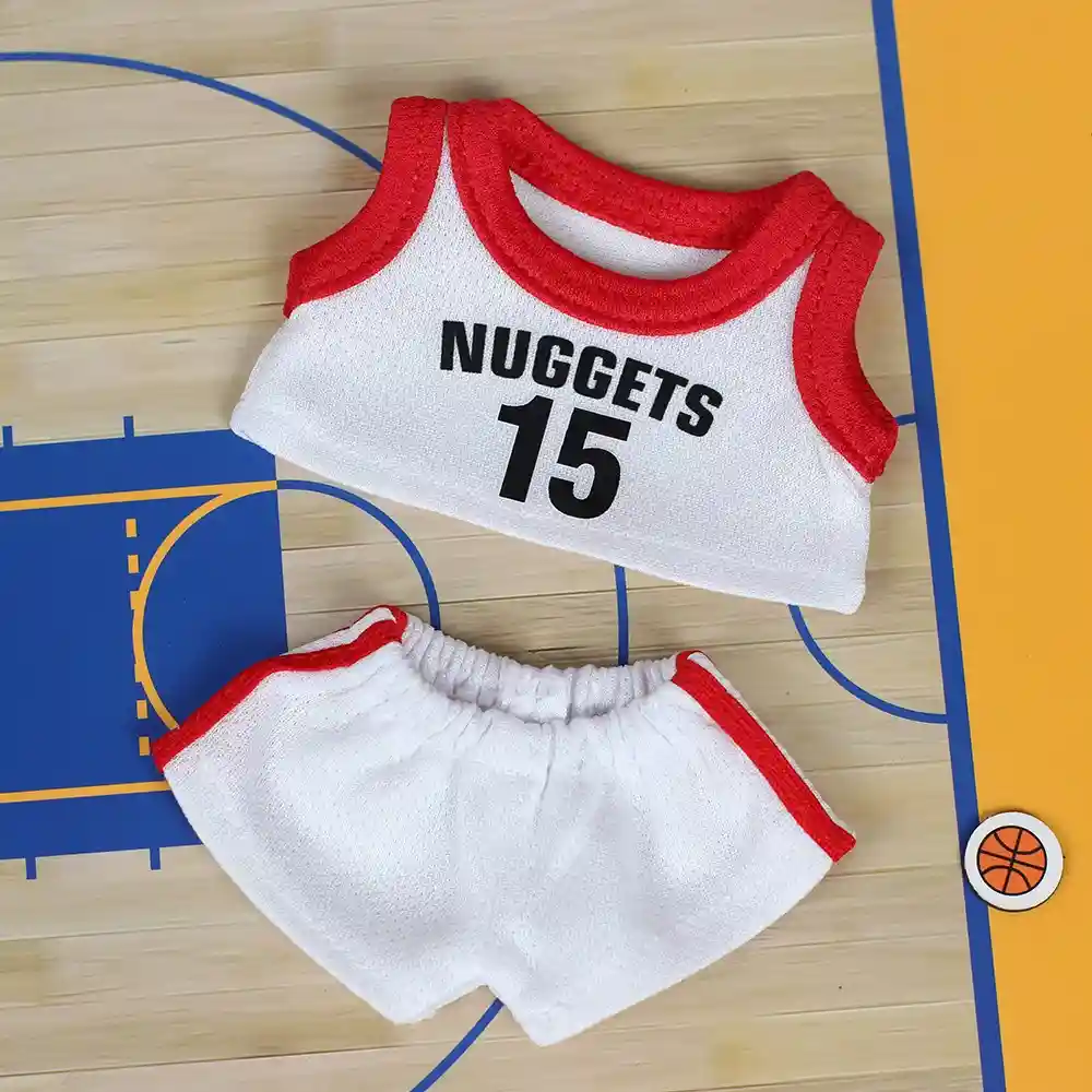 17cm Labubu Lakers basketball jersey outfit doll clothes