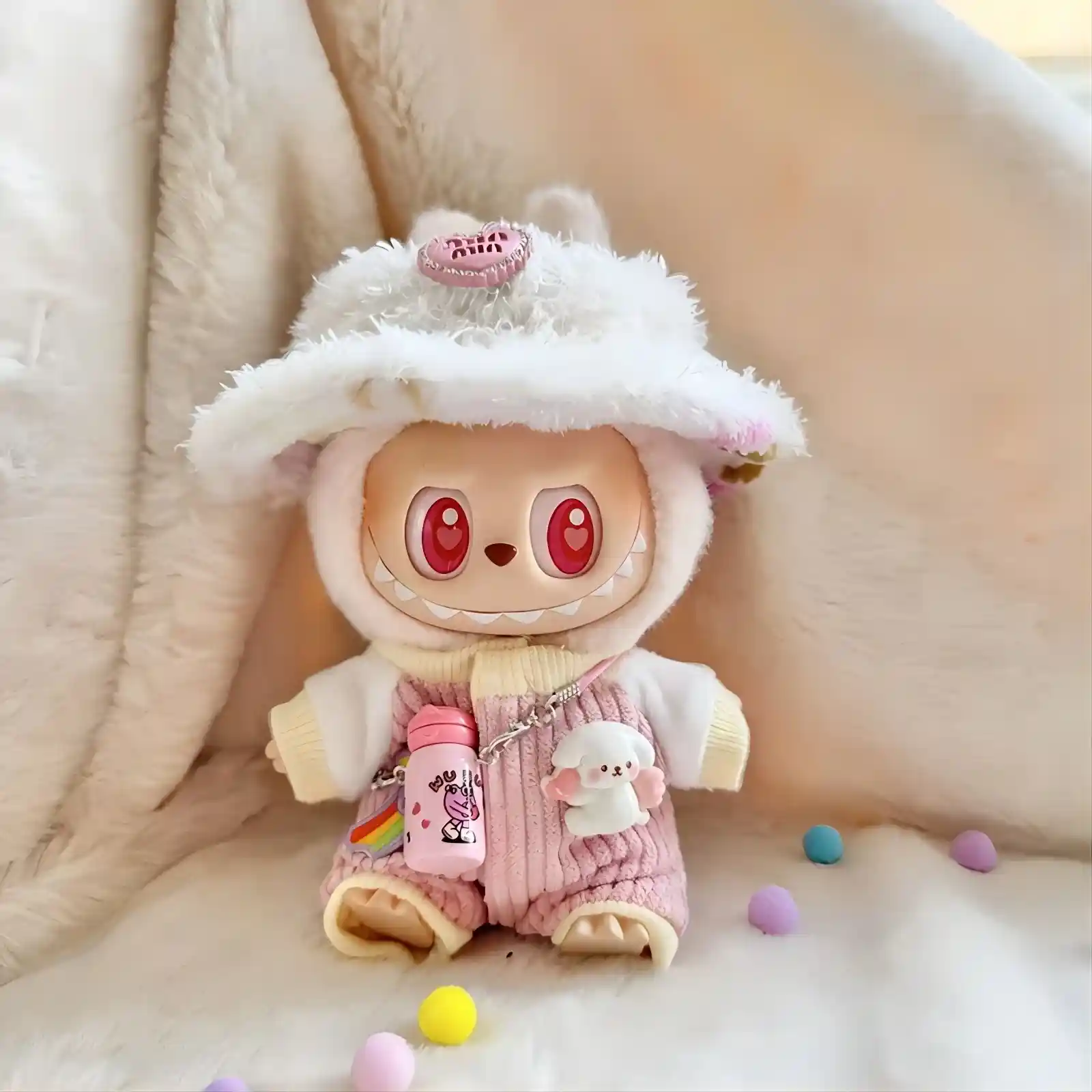 17cm Labubu V1 V2 compatible doll clothing set