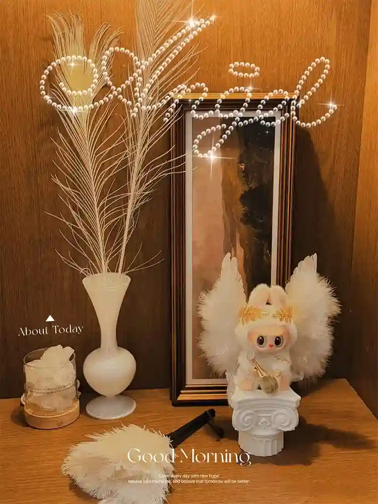 17cm Labubu angel costume outfit four piece set v1 v2 v3