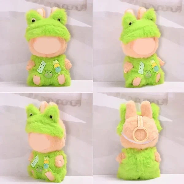 17cm Labubu clothing accessories frog costume