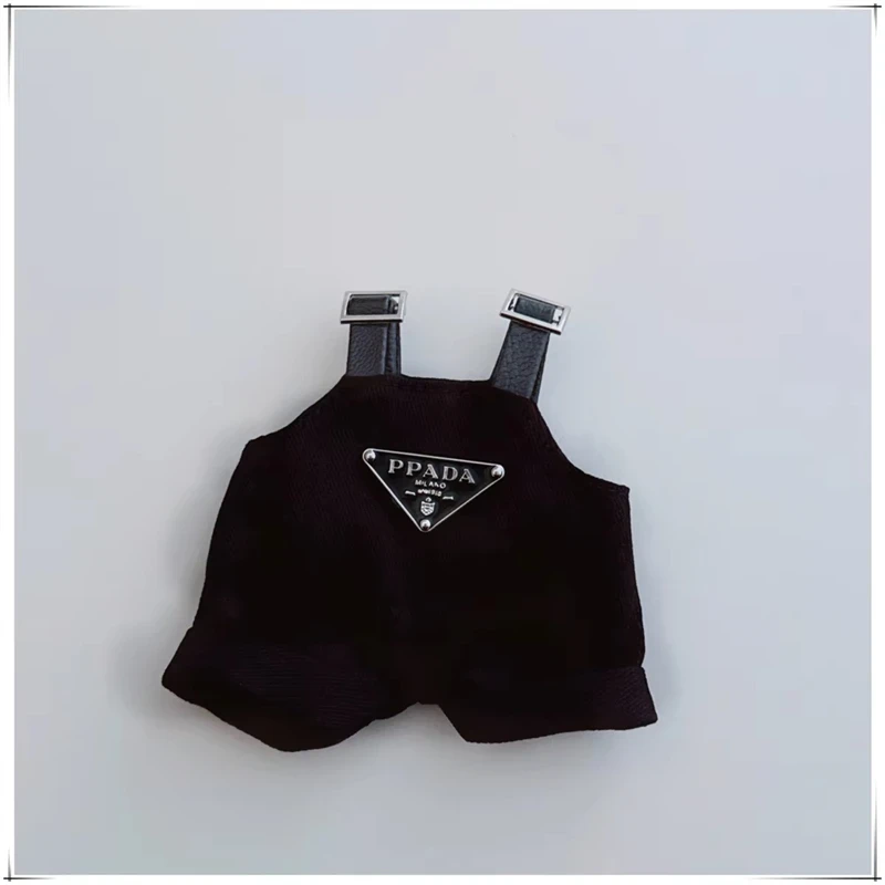 17cm Labubu doll accessories bucket hat and overalls set