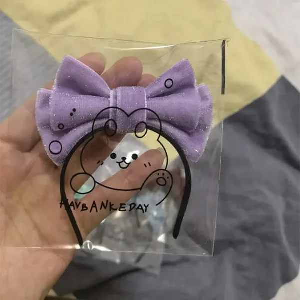 17cm Labubu doll bow headband set for creative doll styling