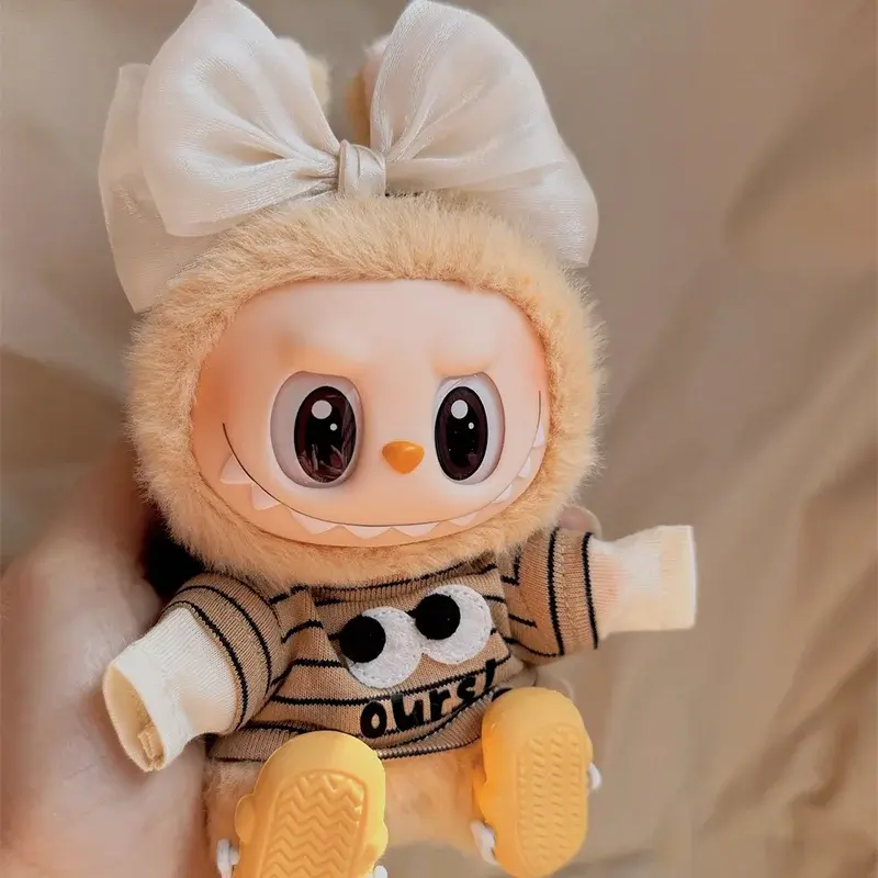 17cm Labubu doll bow headband set with extra decorative charms