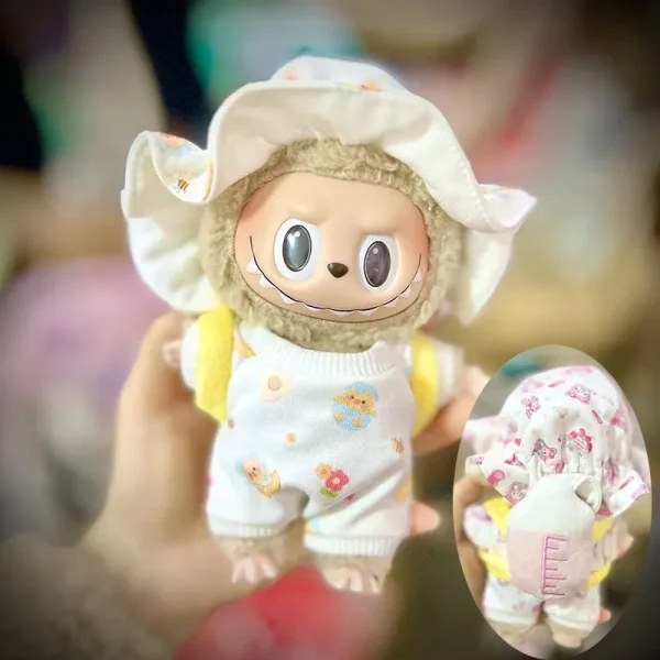 17cm Labubu doll bunny costume attention to detail