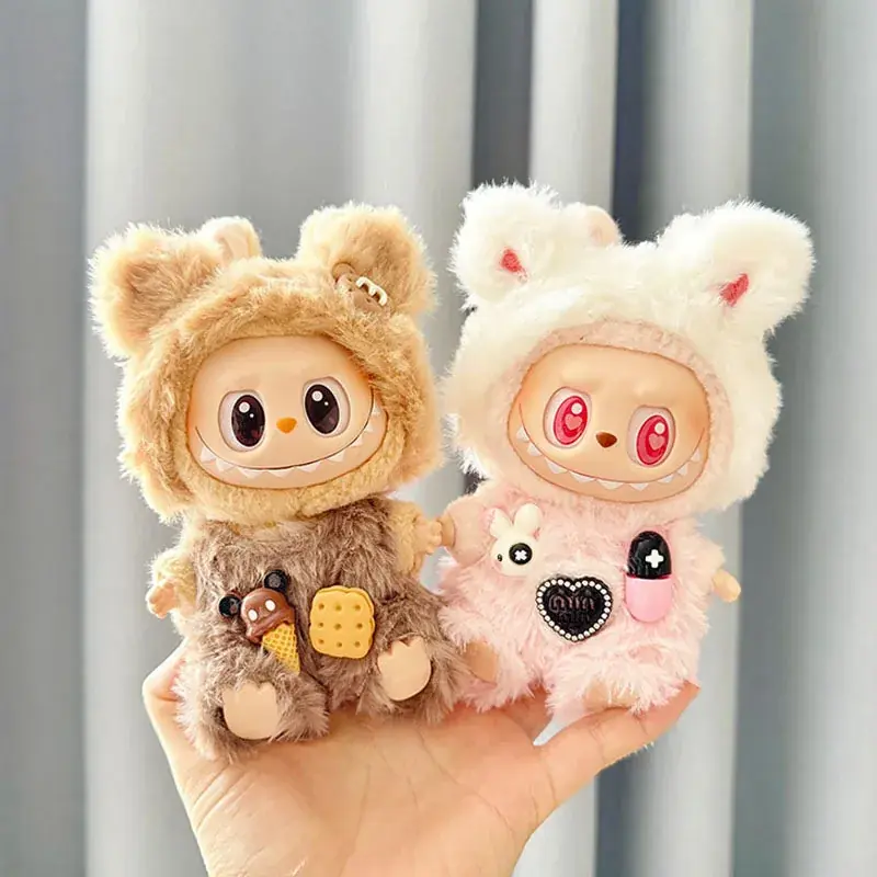 17cm Labubu doll bunny costume plush outfit
