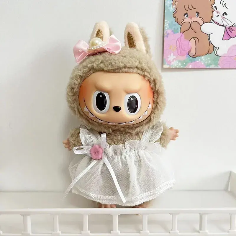 17cm Labubu doll bunny outfit complete with accessories