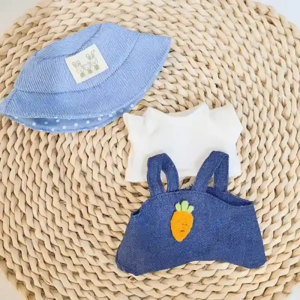 17cm Labubu doll bunny outfit easy on and off design