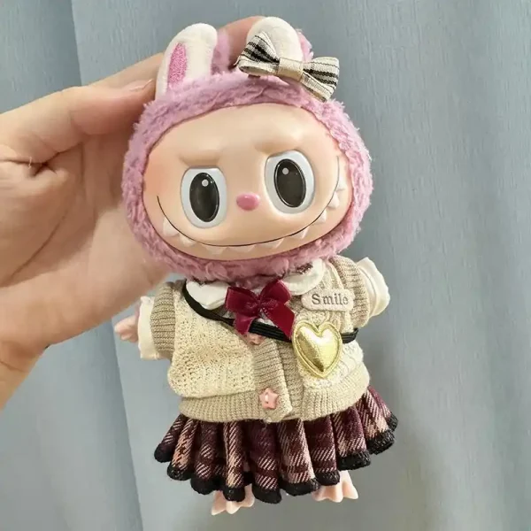 17cm Labubu doll clothes delicate embroidery and sheen