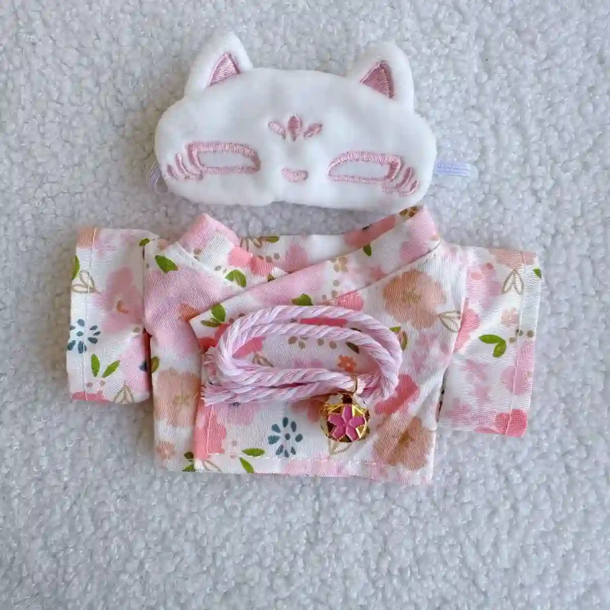 17cm Labubu doll clothes japanese style summer kimono set