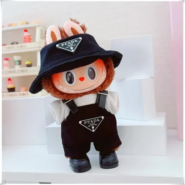 17cm Labubu doll clothes set in light blue color option
