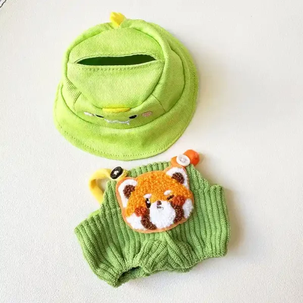 17cm Labubu doll clothes soft and comfortable overalls set