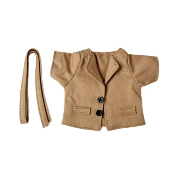 17cm Labubu doll clothing accessories two tone blazer