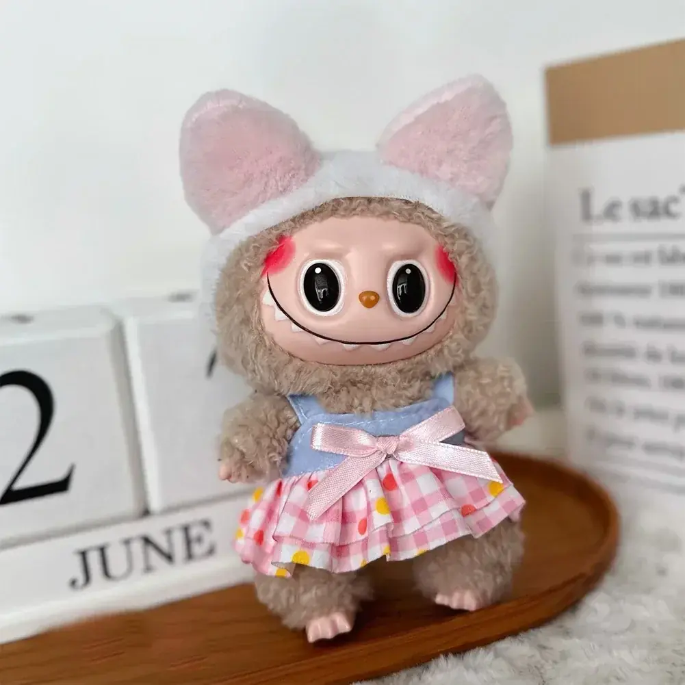 17cm Labubu doll clothing set includes adorable hoodie