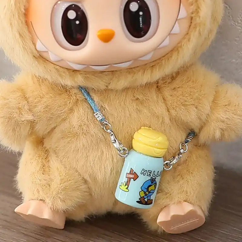 17cm Labubu doll clothing set with button down shirt