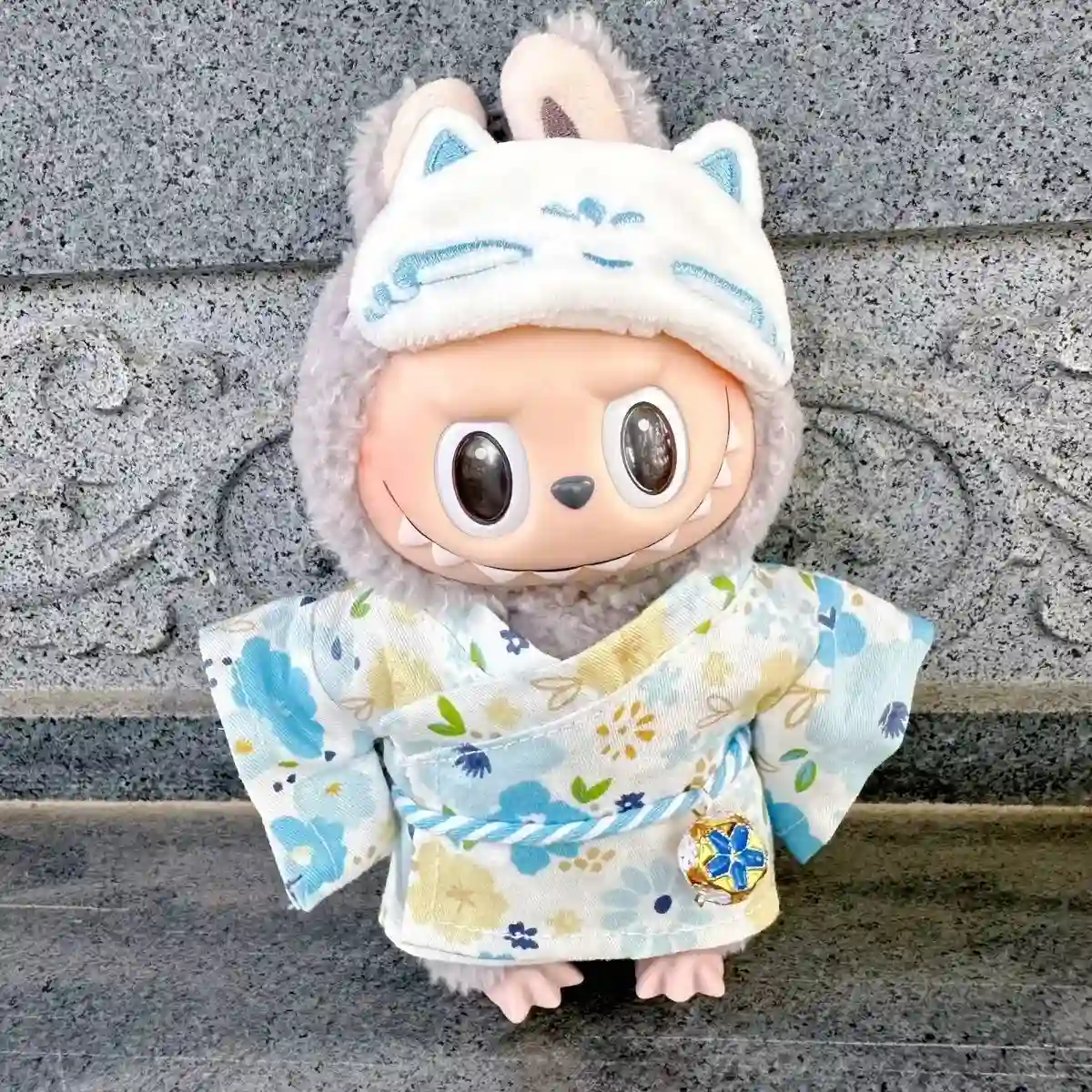 17cm Labubu doll kimono outfit set gentle hand wash