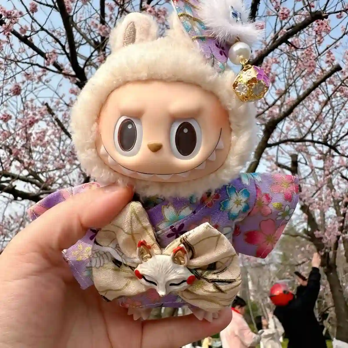 17cm Labubu doll kimono outfit set second generation