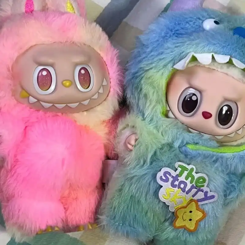 17cm Labubu doll monster costume with starry sky patch