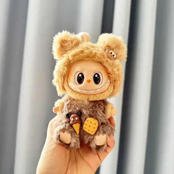 17cm Labubu doll outfit bear and bunny styles