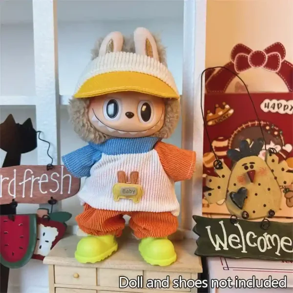 17cm Labubu doll outfit image showing different color options