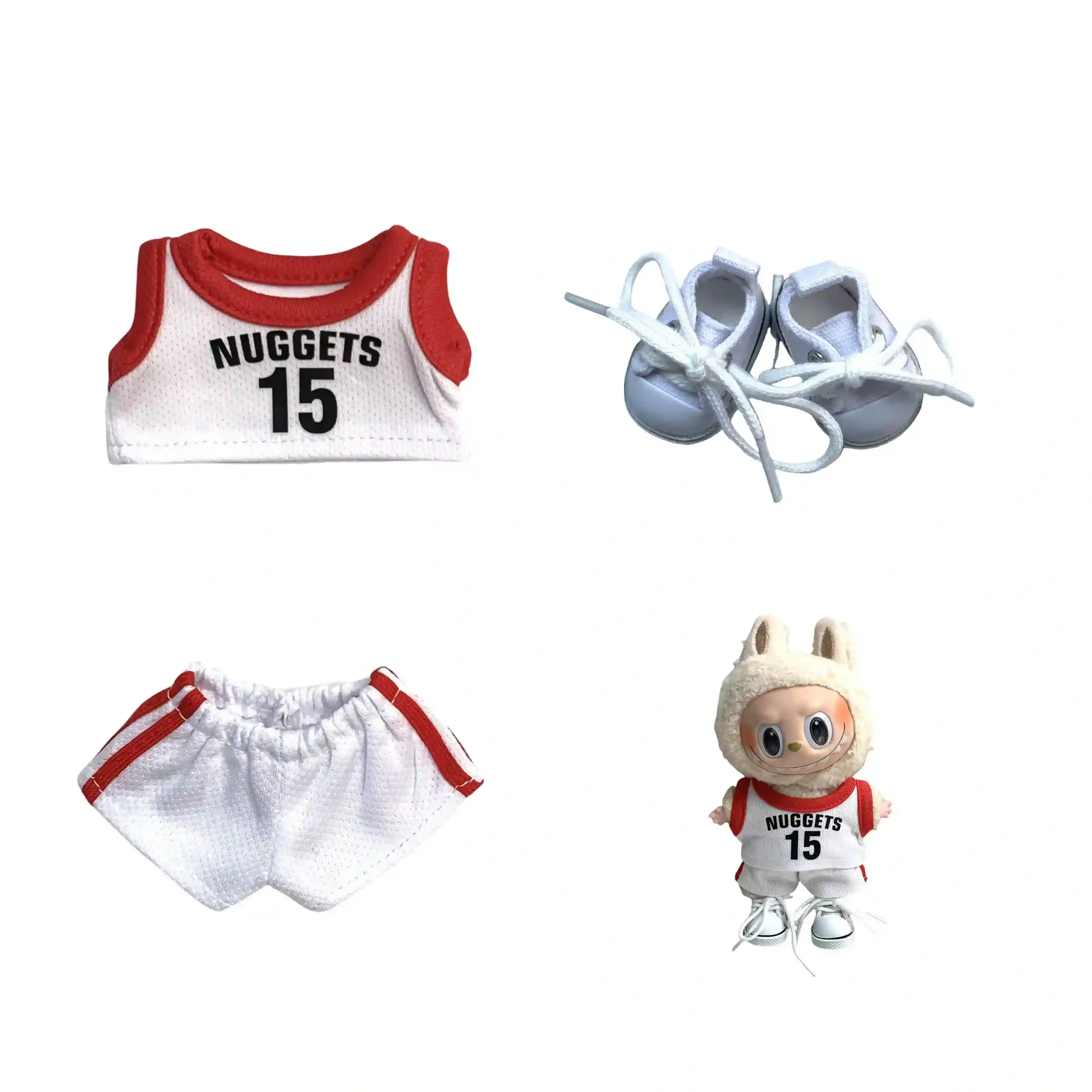 17cm Labubu doll sporty outfit for photos and display scaled