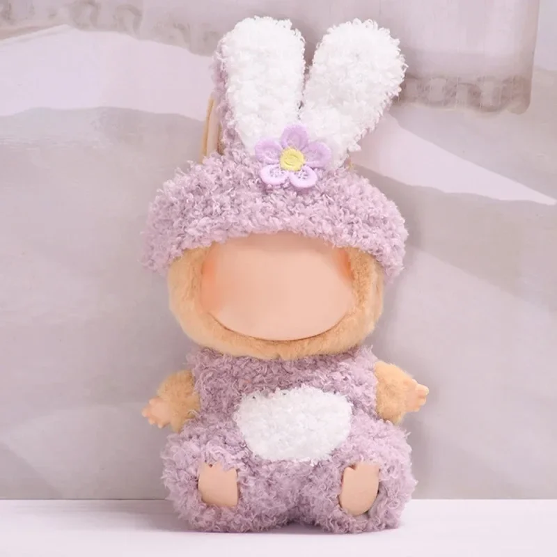 17cm Labubu frog plush costume outfit for doll