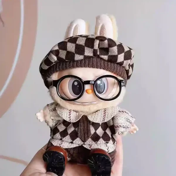 17cm Labubu idol doll clothes set stylish overalls outfit