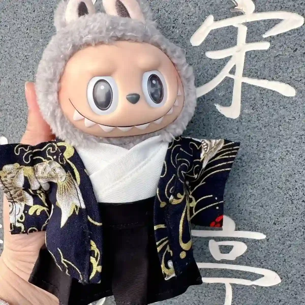 17cm Labubu kimono outfit display collectible
