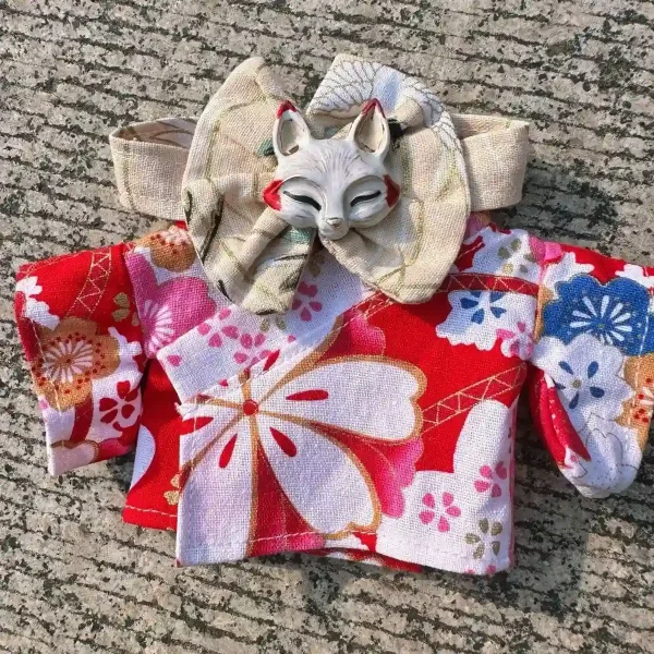 17cm Labubu kimono outfit set complete look