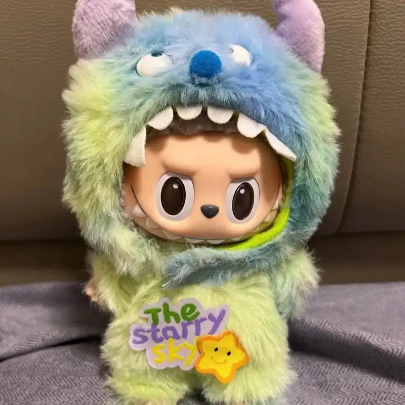 17cm Labubu monster costume outfit set for V1 V2 dolls