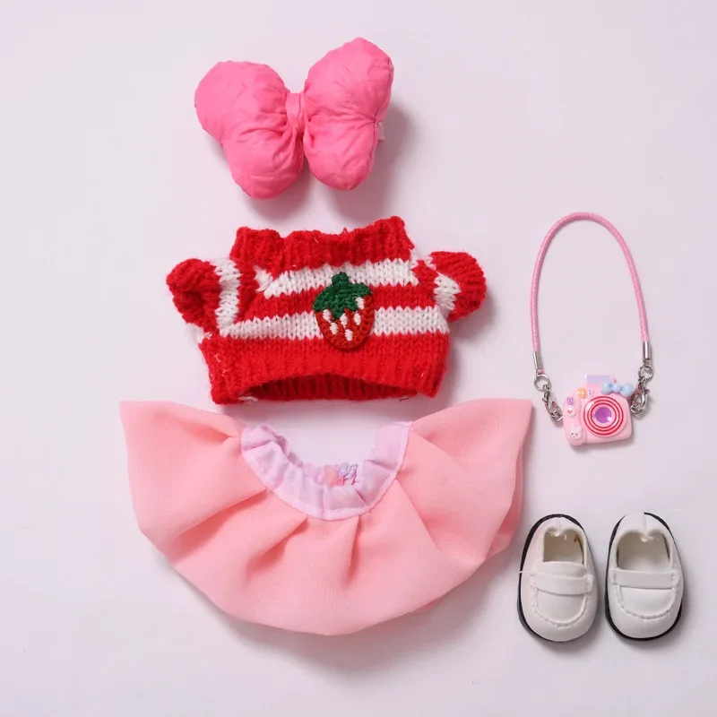 17cm doll outfit set with miniature white shoes