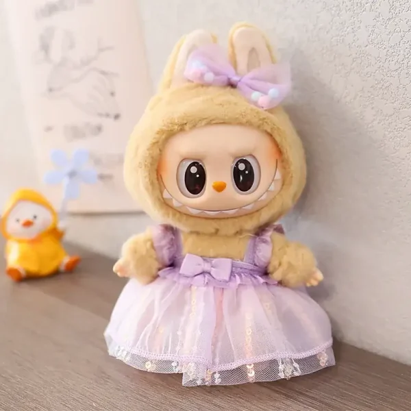17cm labubu doll bunny costume version 2 with accessories