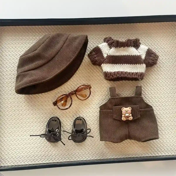 17cm labubu doll bunny outfit handmade plush doll