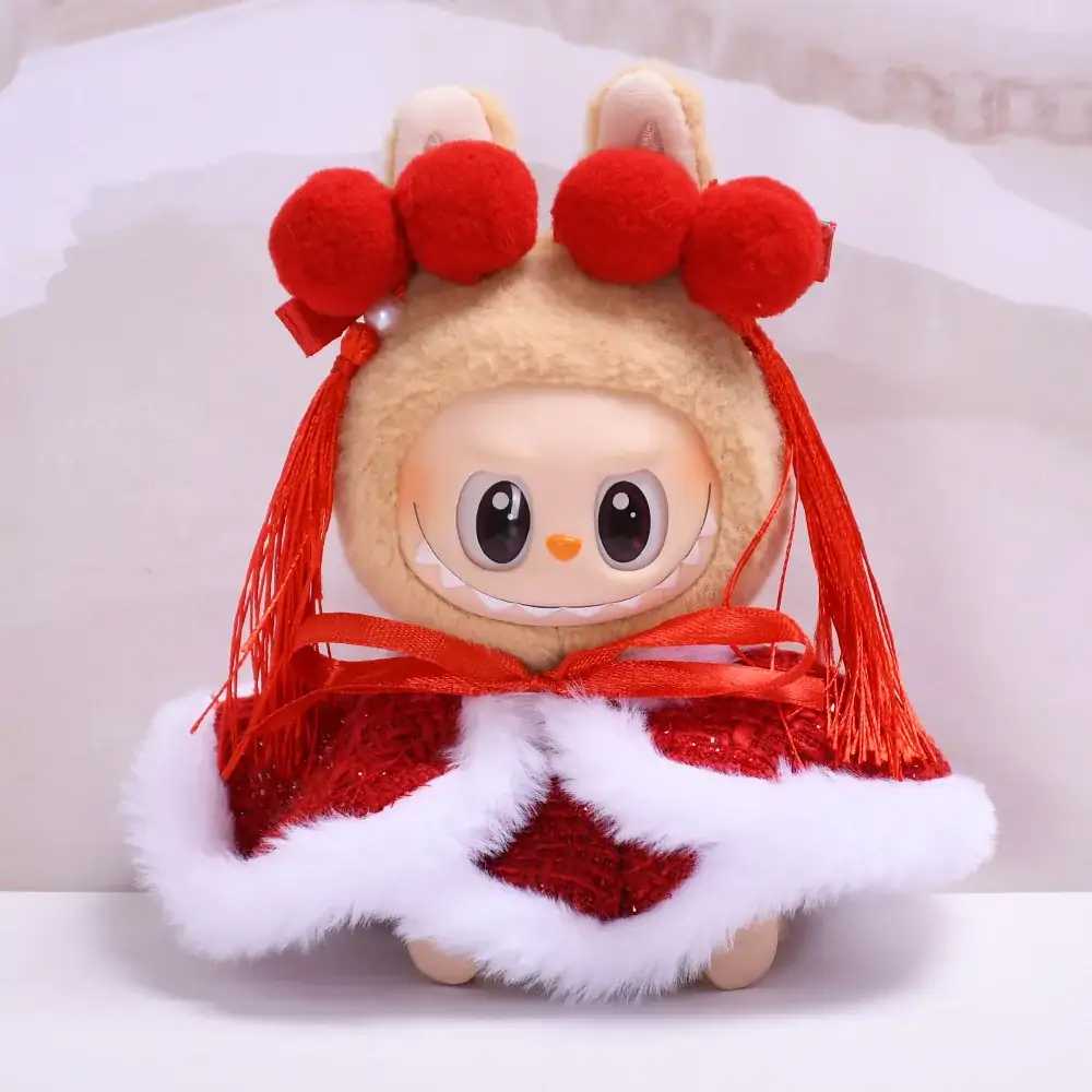 17cm labubu doll christmas cape and shawl set