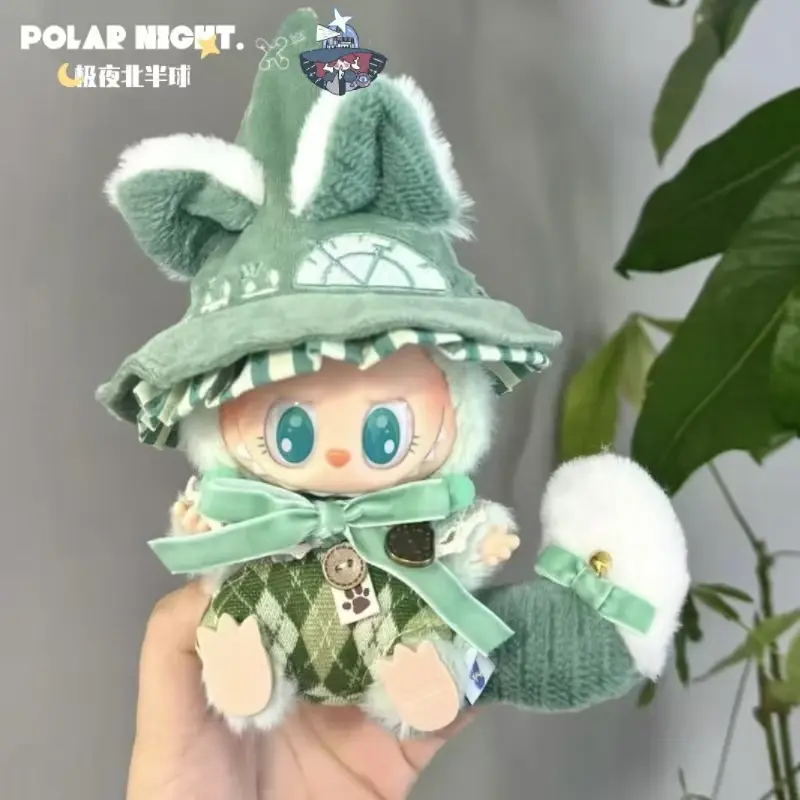 17cm labubu doll clothes wizard costume set pastel colors