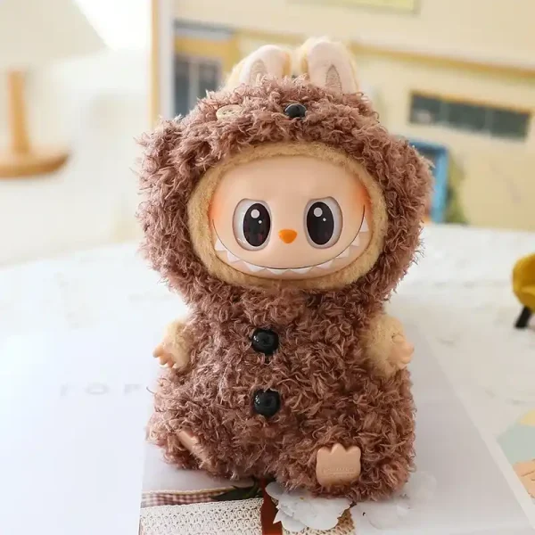 17cm labubu doll clothing pastel yellow design