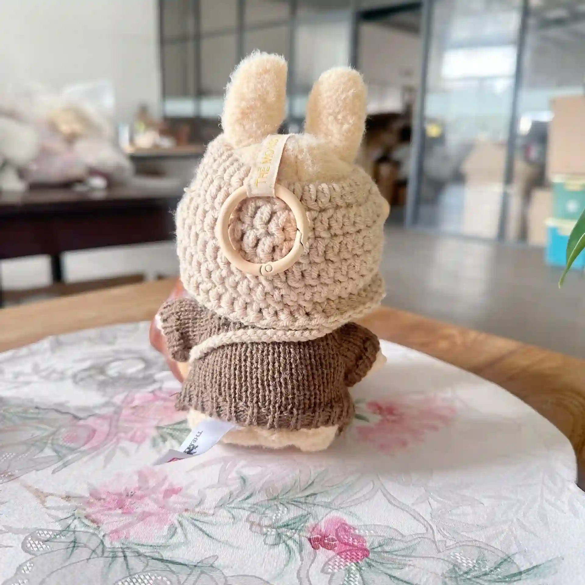17cm labubu doll clothing set knit sweater beanie handbag