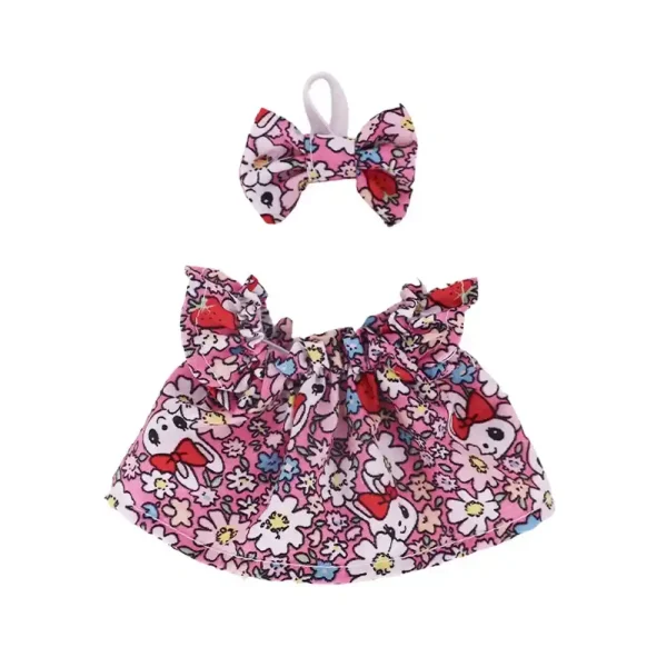 17cm labubu doll floral outfit perfect gift for doll lovers